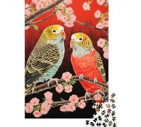 Rompecabezas para Adultos De 1000 Piezas Colorful Parrots on Branches Rompecabezas para Adultos Juegos Divertidos Pero Divertidos Y Humorísticos Cumpleaños 52x38cm/1000pcs