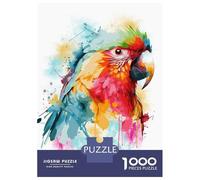 Rompecabezas para Adultos De 1000 Piezas Colorful Red Macaw Parrot Rompecabezas para Adultos Juguetes Antiestrés Corte De Precisión Juego Desafiante Regalos 70x50cm/1000pcs