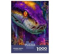 Rompecabezas para Adultos De 1000 Piezas Colorful Snake Portrait with Asian Symbols Rompecabezas para Adultos Juego De Ingenio Análisis Y Lógica Cumpleaños Y Navidad 52x38cm/1000pcs