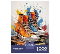 Rompecabezas para Adultos De 1000 Piezas Colorful Sneakers with Abstract Artwork Rompecabezas Juegos Relajantes Decoración De Pared Oferta como Regalos para Toda La Familia 38x26cm/1000pcs
