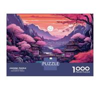 Rompecabezas para Adultos De 1000 Piezas Colorful Sunset Village Rompecabezas para Adultos Juguete Decoración De Pared Corte De Precisión 38x26cm/1000pcs