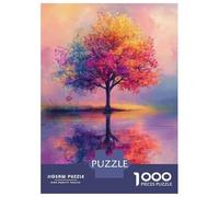 Rompecabezas para Adultos De 1000 Piezas Colorful Tree Reflection Rompecabezas para Adultos Juego Práctico Análisis Y Lógica Cumpleaños Y Navidad 70x50cm/1000pcs