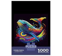 Rompecabezas para Adultos De 1000 Piezas Colorful Whale Rompecabezas para Adultos Juegos Divertidos Difícil Difícil Regalos De Cumpleaños Y Únicos 70x50cm/1000pcs