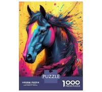 Rompecabezas para Adultos De 1000 Piezas Colorful Wild Horse Rompecabezas para Adolescentes Juego Práctico Decoración del Hogar 70x50cm/1000pcs