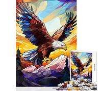 Rompecabezas para Adultos de 1000 Piezas Colorido águila Americana Juguetes antiestrés Regalos de Amigo Secreto Juegos educativos Que ayudan a ejercitar el Cerebro tamaño 50x75cm