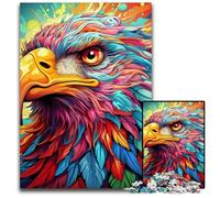 Rompecabezas para Adultos de 1000 Piezas, Colorido águila Imposible, Rompecabezas para Adultos, Ideal para diversión Familiar, relajación y Regalos navideños, 26x38cm/10,23x14,96 Pulgadas