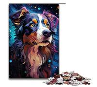 Rompecabezas para Adultos de 1000 Piezas Colorido Arte psicodélico Perro Rompecabezas Imposible Juego Familiar antiestrés desafío difícil 75 x 50 cm