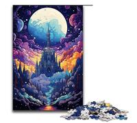 Rompecabezas para Adultos de 1000 Piezas Colorido psicodélico Espacial Catedral Rompecabezas Imposible Juego Familiar antiestrés desafío difícil (tamaño 75 x 50 cm)