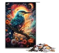 Rompecabezas para Adultos de 1000 Piezas Colorido psicodélico Espacial Pintura de pájaros Rompecabezas Imposible Juego Familiar antiestrés desafío difícil 75 x 50 cm