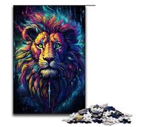Rompecabezas para Adultos de 1000 Piezas Colorido psicodélico Mago león Rompecabezas Juguetes Divertidos (tamaño 75 x 50 cm)
