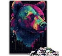 Rompecabezas para Adultos de 1000 Piezas, Colorido y absurdo, con diseño de Oso, Juguete Educativo Intelectual descompresor, Regalo de cumpleaños (26x38cm)