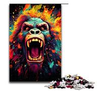 Rompecabezas para Adultos de 1000 Piezas Colorido y artístico orangután Ideal para Decorar el hogar Toda la Familia 75 x 50 cm