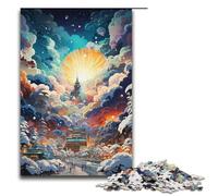 Rompecabezas para Adultos de 1000 Piezas Coloridos Rompecabezas psicodélicos con paisajes nevados Juguetes Divertidos 1000 Piezas (38 x 26 cm)