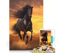 Rompecabezas para Adultos de 1000 Piezas con Acuarelas de Caballos Juego Educativo decoración del hogar para Fortalecer el Amor Entre Parejas 38x52cm