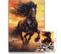 Rompecabezas para Adultos de 1000 Piezas con Acuarelas de Caballos Un pasatiempo Tranquilo y satisfactorio Juguete de Corte de precisión Entrelazado Tamaño: 50x75cm