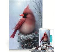 Rompecabezas para Adultos de 1000 Piezas con adorables pájaros cardenales, Juguetes antiestrés, para armar, cumpleaños y Navidad 38x52cm