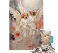 Rompecabezas para Adultos de 1000 Piezas con ángeles Que ayudan a ejercitar el Cerebro además de ser un Juguete Divertido y humorístico para Decorar la Pared Ideal para Mayores de 14 años 50x75cm