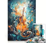 Rompecabezas para Adultos de 1000 Piezas con armónicos de violín y himnos angelicales Ideal para Relajarse como Regalo de cumpleaños o de Navidad 38x52cm