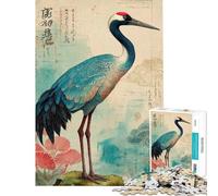 Rompecabezas para Adultos de 1000 Piezas con Arte de grulla Japonesa y caligrafía Rompecabezas para Adolescentes Juegos relajanteses para Pasar el Tiempo en casa Un Juego desafiante