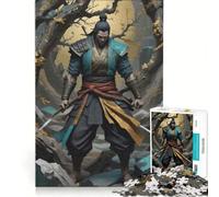 Rompecabezas para Adultos de 1000 Piezas con Arte de Guerreros samuráis Juegos relajantes Ideales para Pasar el Tiempo en casa un Gran Regalo para los Amantes de los Videojuegos 38x52cm