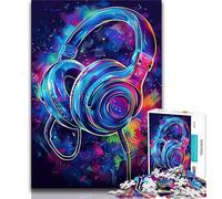 Rompecabezas para Adultos de 1000 Piezas con Auriculares para Videojuegos, Juguetes educativos de Aprendizaje, Juegos Familiares, adecuados para decoración de Escritorio, 38x26cm