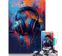 Rompecabezas para Adultos de 1000 Piezas con Auriculares para Videojuegos, Juguetes educativos de Aprendizaje, Toda la Familia a Partir de 14 años, 38x26cm