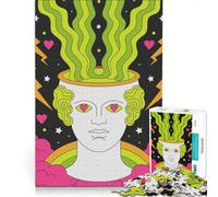 Rompecabezas para Adultos de 1000 Piezas con Busto Griego psicodélico Juegos Divertidos Carrera de Velocidad Manual colección de Artistas Bellas Artes 50x75cm