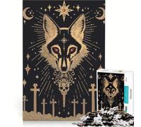 Rompecabezas para Adultos de 1000 Piezas con Calaveras de Lobo y Cruces Juego Educativo Actividades Divertidas para Hacer en casa Ideal para cumpleaños y Navidad 38x26cm