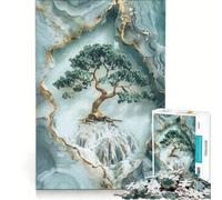 Rompecabezas para Adultos de 1000 Piezas con Cascada de bonsái Kintsugi, Juegos relajantes, ejercita tu Cerebro y Tus Manos, cumpleaños y Navidad 38x52cm