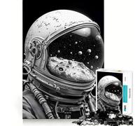 Rompecabezas para Adultos de 1000 Piezas con Casco de Astronauta y Luna,articulaciones Suaves,Divertido Juego cognitivo,Juguete para el Tiempo Libre,Regalo de cumpleaños para la Mente (38x26cm)