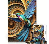 Rompecabezas para Adultos de 1000 Piezas con colibrí de Cola Violeta Ideal para Entrenar la concentración, Relajarse o Simplemente Disfrutar de Sus Bordes Finos Navidad (38x26cm)