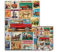 Rompecabezas para Adultos de 1000 Piezas, con Collage de Sellos Postales Antiguos, de cartón, decoración del hogar y diversión Familiar, a Partir de 14 años, 26x38cm