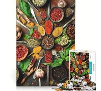 Rompecabezas para Adultos de 1000 Piezas con Coloridas Hierbas y Especias, Juego práctico y desafiante, colección de Artistas, Bellas Artes 38x26cm