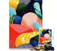 Rompecabezas para Adultos de 1000 Piezas con Coloridos arrecifes de Coral Abstractos,Arte Minimalista,Juego de precisión,Actividad Mental,Juego para el Tiempo Libre,decoración navideña para la Pared