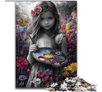 Rompecabezas para Adultos de 1000 Piezas con Dibujo de niña Ideal para Aprender y Regalar a Toda la Familia 26x38cm