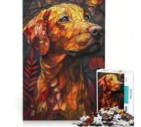 Rompecabezas para Adultos de 1000 Piezas con diseño Abstracto de un Perro Labrador, Juego Imposible, Ideal para Pasar el Tiempo en casa Durante Las Vacaciones, cumpleaños y Navidad