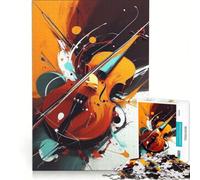 Rompecabezas para Adultos de 1000 Piezas con diseño Abstracto de violín Juego Educativo desafiante para completar Regalo Ideal para quienes Buscan un desafío 38x52cm