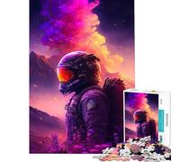 Rompecabezas para Adultos de 1000 Piezas con diseño Colorido de astronautas en el Espacio Juego Educativo desafío Juguete Juego Relajante Una Obra de Arte Regalo para Hombres y Mujeres (38x26cm)