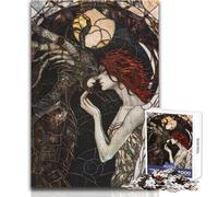 Rompecabezas para Adultos de 1000 Piezas con diseño de ángel y Demonio, Ideal como decoración, antiestrés, tamaño 38x26cm