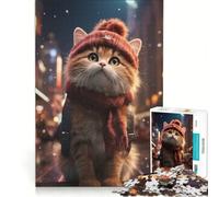 Rompecabezas para Adultos de 1000 Piezas con diseño de Animales navideños en píxeles Juegos relajantes, Divertidos y con Humor Regalo de cumpleaños 38x26cm