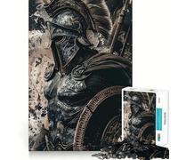 Rompecabezas para Adultos de 1000 Piezas con diseño de Armadura de Guerrero Negro y Bordes limpios Juguete de construcción Que fomenta la concentración y la diversión pausada