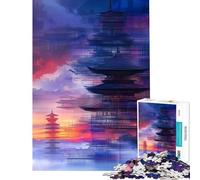 Rompecabezas para Adultos de 1000 Piezas con diseño de Arquitectura Japonesa etérea Juguetes educativos para Aprender en Familia Regalos de Amigo Invisible (Tamaño 38x52cm)