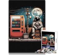 Rompecabezas para Adultos de 1000 Piezas con diseño de Astronauta, Divertido y Tranquilo, Juguete de Manualidades con Bordes precisos de Primera Calidad, tamaño 50x75cm