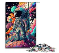 Rompecabezas para Adultos de 1000 Piezas con diseño de Astronauta en el Espacio. Ayuda a ejercitar el Cerebro. Juguetes adictivos para Cultivar la Paciencia. 75 x 50 cm.
