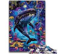 Rompecabezas para Adultos de 1000 Piezas con diseño de Ballenas, cumpleaños o decoración de Pared para Amigos y Oficina en casa, 26x38cm