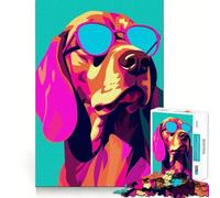 Rompecabezas para Adultos de 1000 Piezas con diseño de Beagle,Colorido y de Ajuste preciso Juego de lógica fácil de Usar Decoración navideña para Pared (50x75cm)