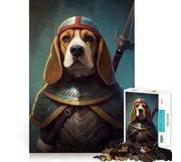 Rompecabezas para Adultos de 1000 Piezas con diseño de Beagle Vikingo,Corte preciso,Arte,Juguete Inteligente para el Cerebro,Juego para Relajarse,decoración navideña,Regalo (50x75cm)