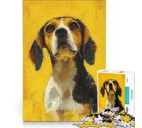 Rompecabezas para Adultos de 1000 Piezas con diseño de Beagles Que Brillan en la Oscuridad, Juguetes para armar, Entrena tu Cerebro y Tus Manos, con póster y Hoja de Preguntas a Juego 38x52cm