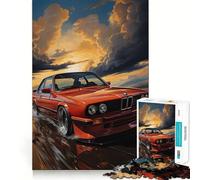 Rompecabezas para Adultos de 1000 Piezas con diseño de BMW ME al Atardecer,Bordes limpios,Juguete de construcción Que fomenta la concentración,diversión pausada, 50x75cm