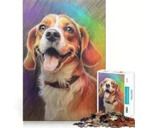 Rompecabezas para Adultos de 1000 Piezas con diseño de boceto de Beagle y Corte Fino Entrenamiento Mental Divertido Diversión Relajante Juego artístico para cumpleaños (38x52cm)